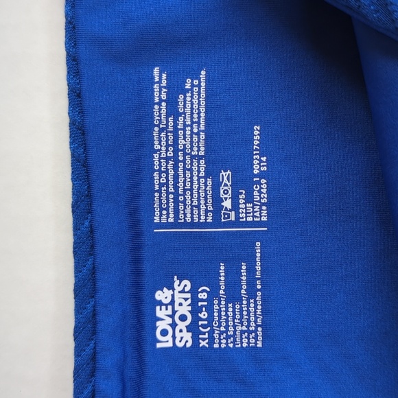 NWT Love & Sports Classic Coverage Bikini Bottom XL Blue 16-18 - Picture 2 of 12